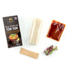 Siam Soup Noodles kit with noodles, soup base, and vegetables on a white background